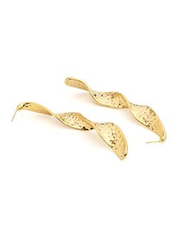 Kazo - Elegant Twisted Metal Drop Earrings