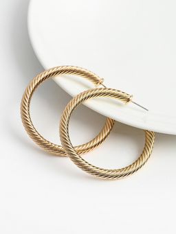 Kazo - Chic Textured Bold Hoop Earrings
