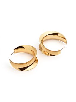Kazo - Sculpted Curve Hoop Earrings