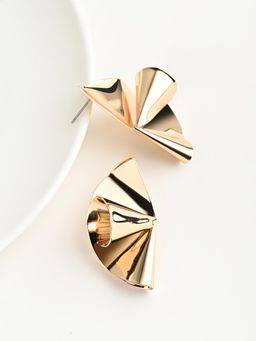 Kazo - Aurora Half-Round Metal Earrings