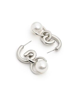 Kazo - Glamorous Dual-Ring Pearl Earrings