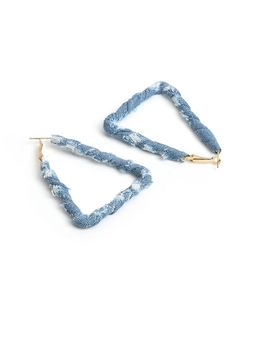 Kazo - Chic Denim Triangle Hoops