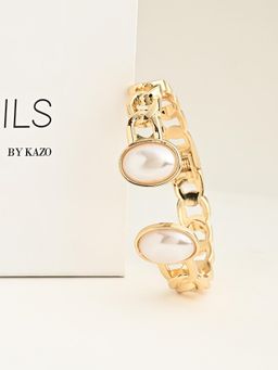 Kazo - Elegant Single-Stone Cuff Bracelet