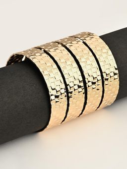 Kazo - Glamorous Bold Textured Cuff Bracelet
