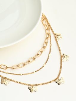 Kazo - Chic Multi-Layered Butterfly Necklace