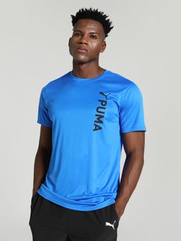 Puma - Fit Poly Logo Men's Blue T-Shirt