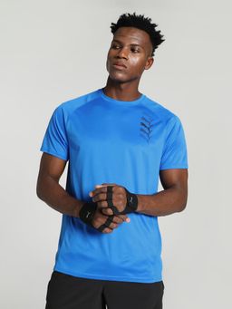 Puma - Fit Logo Graphic Men's Blue T-Shirt