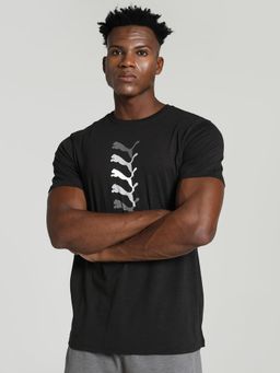 Puma - Graphic Fit Men's Black T-Shirt