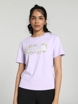 Puma - Floral Women's Purple T-Shirt