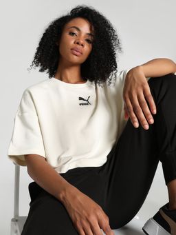 Puma - Floral Crew Women's White T-Shirt