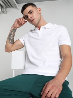 Puma - Ottoman Collar Polo Men's White T-Shirt