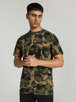 Puma - Essentials+ Camo Men's Green T-Shirt