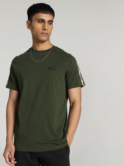 Puma - Essentials Tape Camo Men's Green T-Shirt