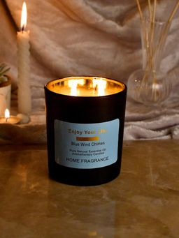 Tayhaa - Pure Essence Aromatherapy Candle with 2 Wick Black