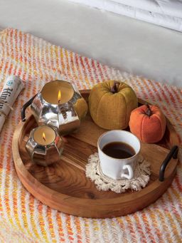 IAAH - Daven Round Decorative Tray Brown