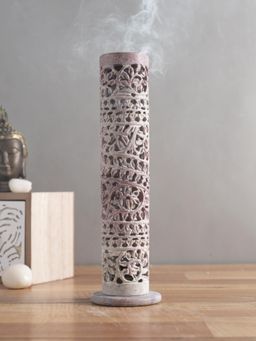 AAPNO RAJASTHAN - Cylindrical Tea Light Candle Holder White