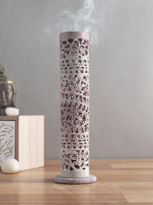 AAPNO RAJASTHAN Cylindrical Tea Light Candle Holder White