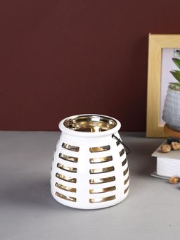 Tayhaa - White Ceramic Tea Light Candle Holder