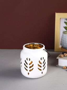 Tayhaa - White Ceramic Tea Light Candle Holder