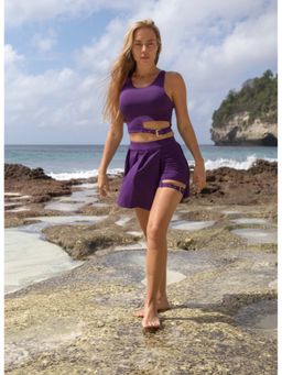 Keepfit - Women's 2-Piece Swimwear Set With Crop Top & Pleated Skirted Bottom