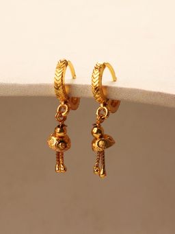 Anika's Creations - Decent Look Gold Plated Tasselled Lightweight Hoop Earrings