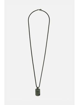 Snitch - Men Black Pendant Chain Necklace