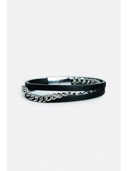 Snitch - Men Black Multi-Strand Chain Bracelet