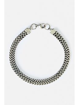 Snitch - Men Silver Braided Link Bracelet