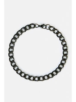 Snitch - Men Black Braided Chain Bracelet