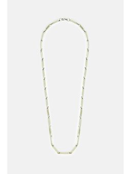 Snitch - Men Silver Faceted Bar Link Chain