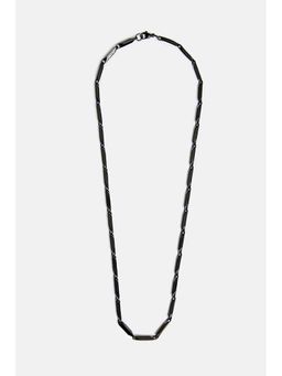 Snitch - Men Black Faceted Bar Link Chain