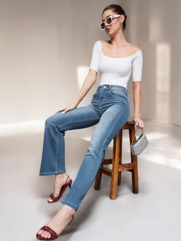 Miss Chase - Women Blue Solid Regular Fit Jeans