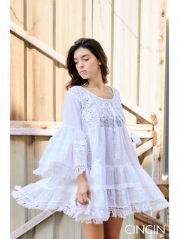 CINCIN Fashion - White Timeless Cascade Dress