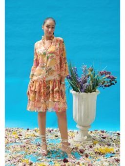 CINCIN Fashion - Pear Print Three Tier Midi Dress