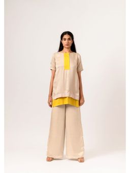 NEORA BY NEHAL CHOPRA - Women Yellow & Ecru Co-ord Set