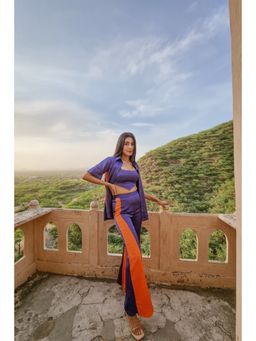 NEORA BY NEHAL CHOPRA - Women Blue & Orange Co-ord Set