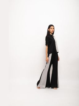 NEORA BY NEHAL CHOPRA - Women Black & Grey Half and Half Co-Ord Set