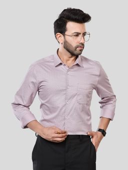 XKIND - Jonesburg Men's Pink Printed Slim Fit Formal Shirt