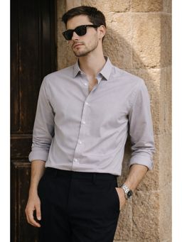 XKIND - Jonesburg Light Grey Tencel Slim Fit Formal Shirt