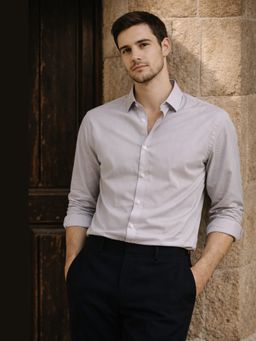 XKIND - Jonesburg Lavendr Tencel Slim Fit Formal Shirt