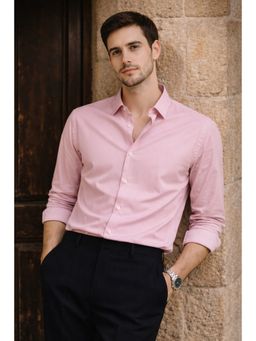 XKIND - Jonesburg Pink Tencel Slim Fit Formal Shirt