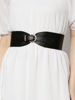 Twenty Dresses by Nykaa Fashion - Black Solid Elasticated Waist Belt