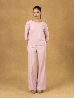 Powersutra - Pink Solid Boxy Co-Ord (Set of 2)