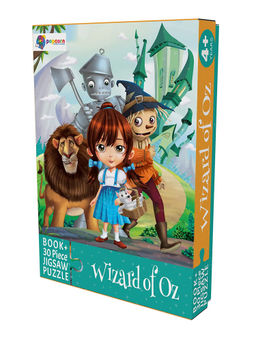 Popcorn Games & Puzzles - Wizard of OZ 30 Piece Jigsaw puzzle with free Reading Book