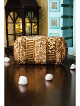 NR by Nidhi Rathi - Gold Embellished Box Clutch