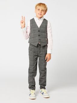 One Friday - Grey Checks Waist Coat