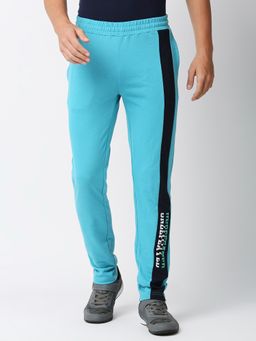FITZ - Colorblock French Terry Slim Fit Trackpants Sea Blue