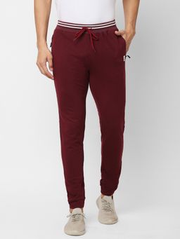 FITZ - Solid French Terry Slim Fit Trackpants Wine