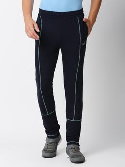 FITZ - Solid French Terry Slim Fit Trackpants Dark Navy