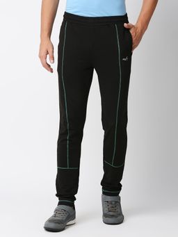 FITZ - Solid French Terry Slim Fit Trackpants Jet Black